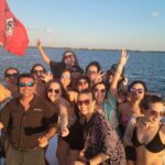 Group image of so many girls on the ship
